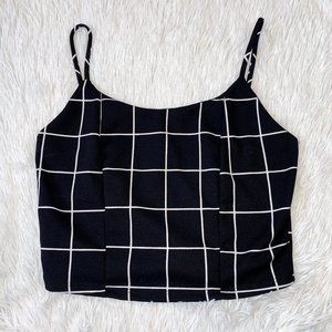 Grid Tank Crop Top